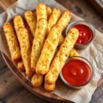 Quick Sourdough Cheesy Breadsticks with Discard