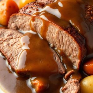 Easy Crockpot Brisket with Rich Gravy Recipe