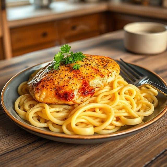 One-Pan Chicken With Buttered Noodles Recipe