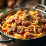 One-Pot Creamy Cajun Sausage Pasta Recipe: A Flavor-Packed Dinner Favorite