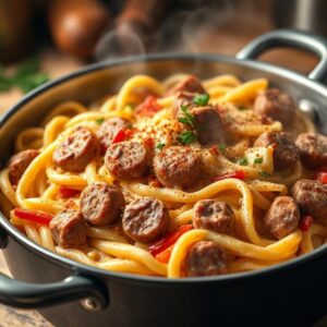One-Pot Creamy Cajun Sausage Pasta Recipe: A Flavor-Packed Dinner Favorite