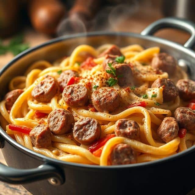 One-Pot Creamy Cajun Sausage Pasta Recipe: A Flavor-Packed Dinner Favorite