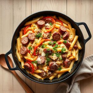 One-Pot Creamy Cajun Sausage Pasta Recipe