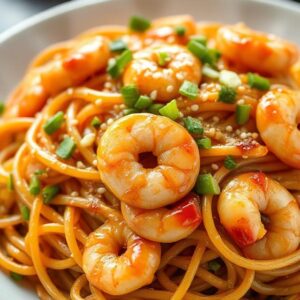 Honey Garlic Shrimp Chow Mein Recipe