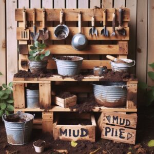 Rustic Pallet Mud Kitchen
