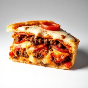 Cheesy Pizza Burger Pie Recipe