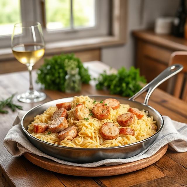 The Best Creamy Chicken Sausage ORZO Skillet Recipe: A Delicious, Easy, and Comforting One-Pan Meal