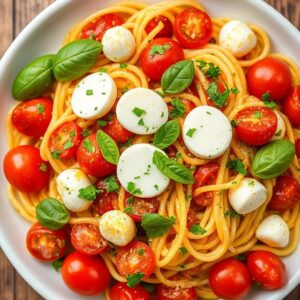 Easy Summer Bruschetta Pasta Recipe