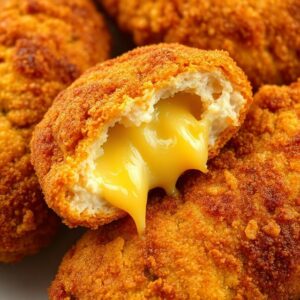 Golden & Crispy Chicken Cutlets with Gooey Cheese Recipe
