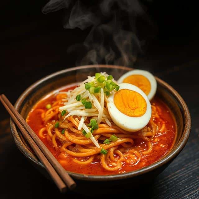 Korean Spicy Ramen Noodles with Cheese Recipe: A Comforting Twist on Bold Flavors