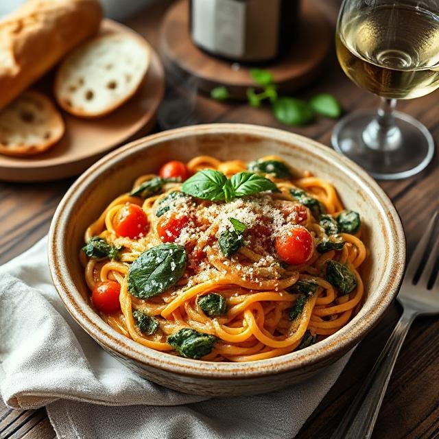 Creamy Tomato Spinach Pasta Recipe: A Flavor-Packed Comfort Dish for Every Occasion