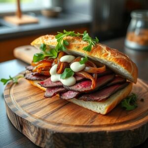 Steak Sandwich with Horseradish Sauce Recipe