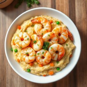 Garlic Butter Shrimp & Veggie Mash Bowl