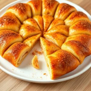 Cinnamon Sugar Pizza Made with Crescent Rolls
