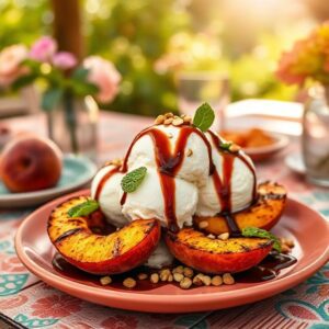 Grilled Peach Sundaes