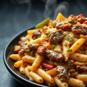 Delicious Philly Cheese Steak Pasta Recipe for Family Dinners