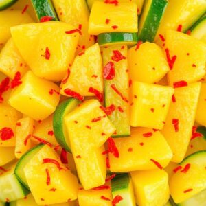 Refreshing Chili Lime Pineapple Cucumber Sticks