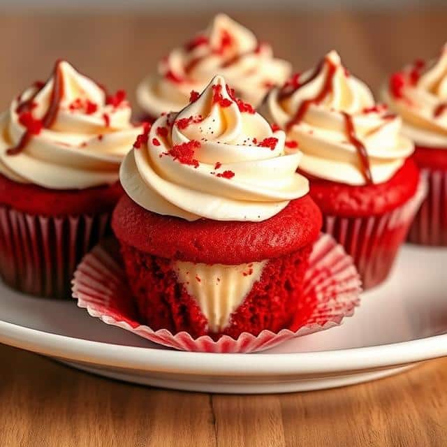 Red Velvet Cheesecake Cupcakes