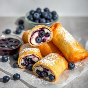 Blueberry Cream Cheese Egg Rolls