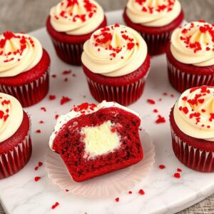 Red Velvet Cheesecake Cupcakes