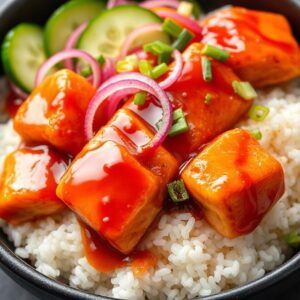 Sriracha Honey Salmon Bowls – A Sweet and Spicy Delight for Your Taste Buds