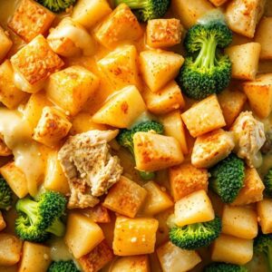 Easy Baked Potato Chicken and Broccoli Casserole Recipe