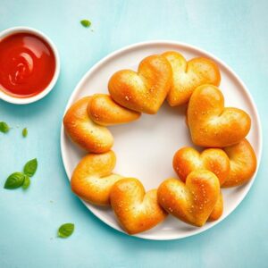Heart Shaped Breadsticks