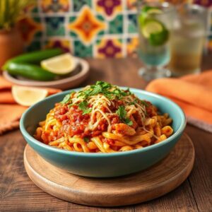 Cheesy Enchiladas Pasta Bake