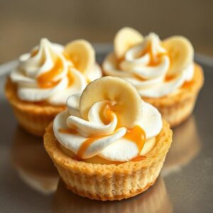 No Bake Mini Banana Cream Pies