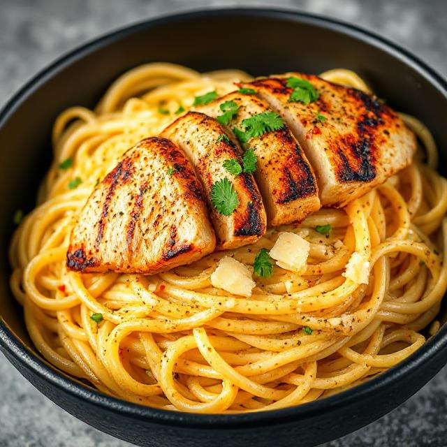 Creamy One Pot Cajun Chicken Linguine with Garlic Parmesan Sauce