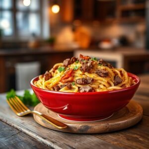 Delicious Philly Cheese Steak Pasta Recipe for Family Dinners