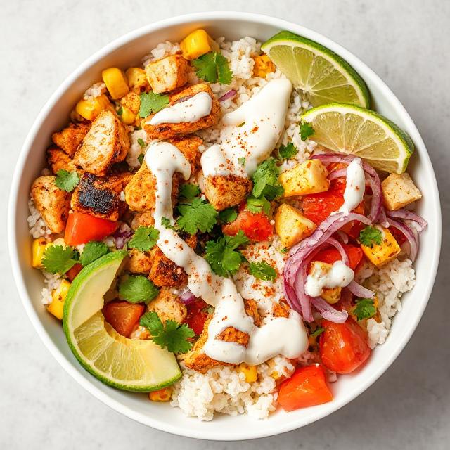 Street Corn Chicken Rice Bowl