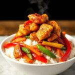 Spicy Garlic Chicken Stir Fry With Rice