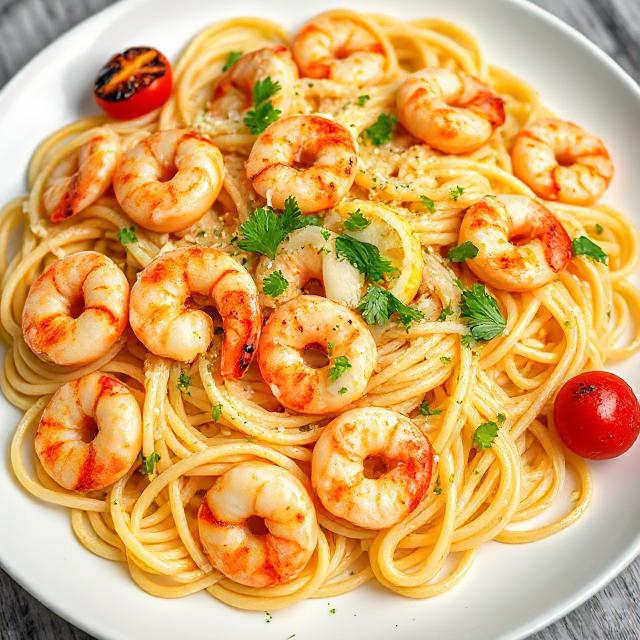 Creamy Garlic Shrimp Pasta